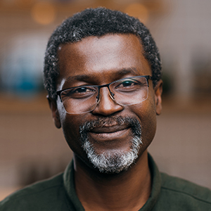 African American an smiling